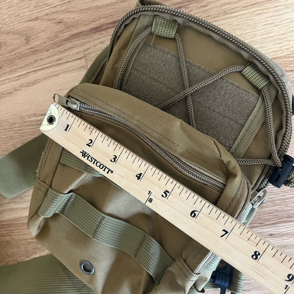 Tactical Military Style Crossbody Bag Army Green - Picture 10 of 11